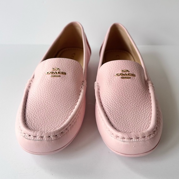 Coach Marley Driving Moc Loafer in Light Rose Pink Pebble Grain Leather 8.5 - Picture 5 of 9